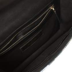 Pre Owned Valentino Multicolor Crystal Embellished Leather Medium Camustars Glam Lock Flap Bag