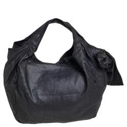 Pre Owned حقيبة هوبو فالنتينو نوغ قماش أسود