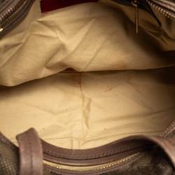 Pre Owned Valentino Beige Lace Print Coated Canvas Satchel Bag