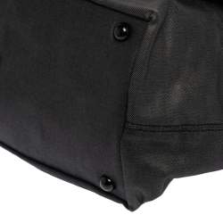 Pre Owned Valentino Black Denim XL Petale Rose Tote