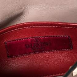 Pre Owned Valentino Beige Quilted Leather Small Rockstud Spike Chain Shoulder Bag