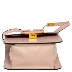 Pre Owned Valentino Pink Leather Small VSling Shoulder Bag