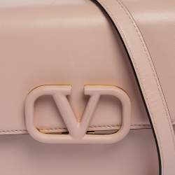 Pre Owned Valentino Pink Leather Small VSling Shoulder Bag