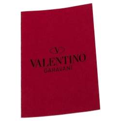 Pre Owned حقيبة يد توتس فالنتينو ترابيز جلد سوداء مرصعة روكستد متوسطة