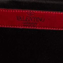 Pre Owned Valentino Mustard Grained Leather Chain Crossbody Clutch