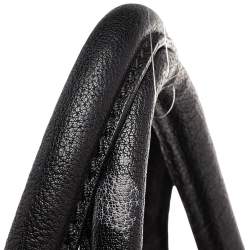 Pre Owned Valentino Black Leather And Fabric VLogo Flap Tote