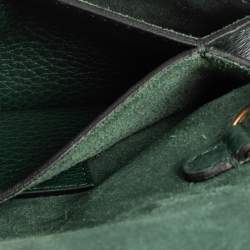 Pre Owned حقيبة كلتش فالنتينو للمعصم روكستد جلد أخضر 