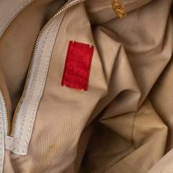 مملوكة مسبقًا حقيبة كتف فالنتينو ڨي لوغو جلد بيج ذات قلاب