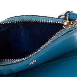 مملوكة مسبقًا Valentino Blue Leather Rockstud Bifold Card Wallet