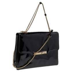 Valentino Black Patent Leather Shoulder Bag