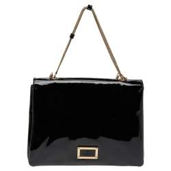 Valentino Black Patent Leather Shoulder Bag