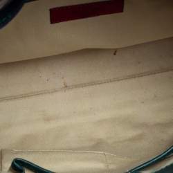 Pre Owned Valentino Green/Beige Leather Aphrodite Bow Bag