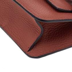 Pre Owned Valentino Brown Leather Chain Shoulder Bag