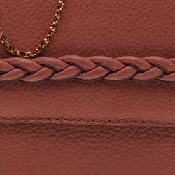 Pre Owned Valentino Brown Leather Chain Shoulder Bag