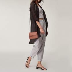 Pre Owned Valentino Brown Leather Chain Shoulder Bag