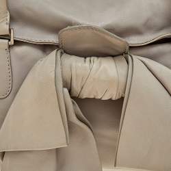 Pre Owned Valentino Grey Leather Bow Satchel