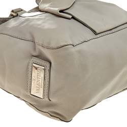 Pre Owned Valentino Grey Leather Bow Satchel
