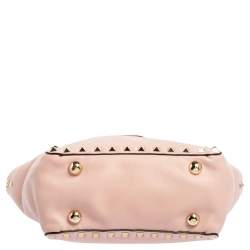 Pre Owned حقيبة يد فالنتينو ترابيز روكستد مينى جلد وردى 