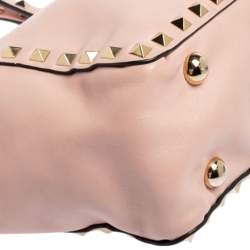 Pre Owned حقيبة يد فالنتينو ترابيز روكستد مينى جلد وردى 