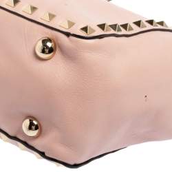 Pre Owned حقيبة يد فالنتينو ترابيز روكستد مينى جلد وردى 