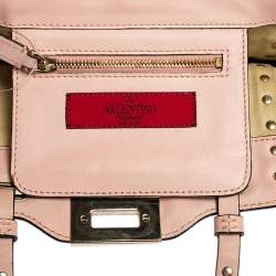 Pre Owned حقيبة يد فالنتينو ترابيز روكستد مينى جلد وردى 