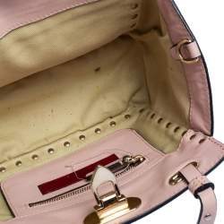 Pre Owned حقيبة يد فالنتينو ترابيز روكستد مينى جلد وردى 