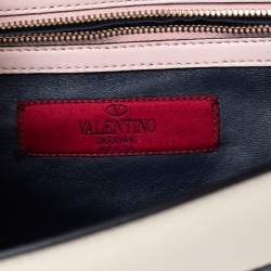 Pre Owned Valentino Multicolor Leather Medium Rockstud Glam Lock Flap Bag