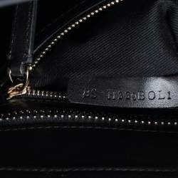 مملوكة مسبقًا حقيبة يد توتس فالنتينو شوبر جلد أسود مرصعة روكستد صغيرة 