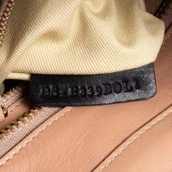 Pre Owned Valentino Beige Leather Rockstud Trapeze Tote