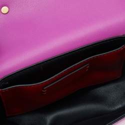 Pre Owned Valentino Fuchsia Leather VLogo Mini Suprevee Crossbody Bag