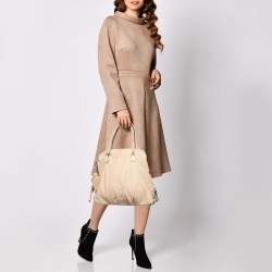 Pre Owned Valentino Beige Leather Petale Satchel