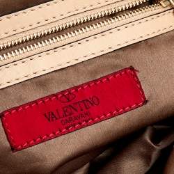 Valentino Beige Leather Petale Satchel