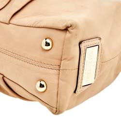 Valentino Beige Leather Petale Satchel