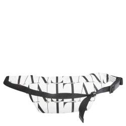 Valentino White/Black Nylon VLTN Belt Bag