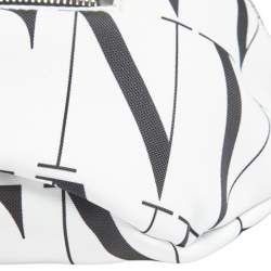 Valentino White/Black Nylon VLTN Belt Bag