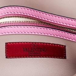 Pre Owned Valentino Pink Leather Rockstud Clutch