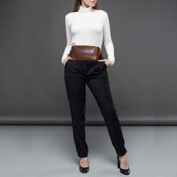 Valentino Brown Leather VLTN Belt Bag