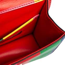 مملوكة مسبقًا Valentino Multicolour Leather Mini Glam Lock Shoulder Bag