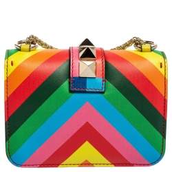 مملوكة مسبقًا Valentino Multicolour Leather Mini Glam Lock Shoulder Bag