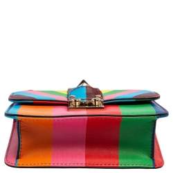 مملوكة مسبقًا Valentino Multicolour Leather Mini Glam Lock Shoulder Bag