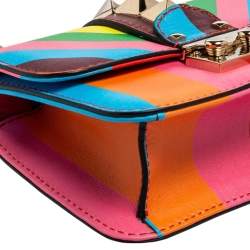 مملوكة مسبقًا Valentino Multicolour Leather Mini Glam Lock Shoulder Bag