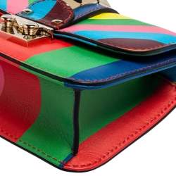 مملوكة مسبقًا Valentino Multicolour Leather Mini Glam Lock Shoulder Bag