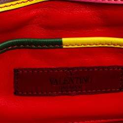 مملوكة مسبقًا Valentino Multicolour Leather Mini Glam Lock Shoulder Bag