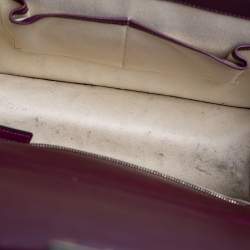 Pre Owned Valentino Burgundy Leather XL Rockstud Glam Lock Shoulder Bag