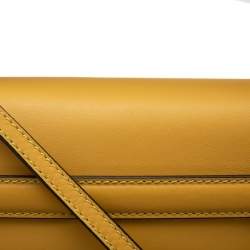 Pre Owned حقيبة بيد علوية فالنتينو ماي روكستد جلد أصفر