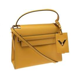 Pre Owned حقيبة بيد علوية فالنتينو ماي روكستد جلد أصفر
