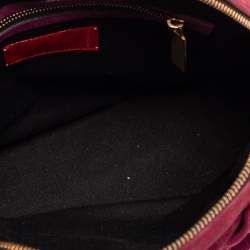 Pre Owned Valentino Burgundy Suede Braided Handle Satchel