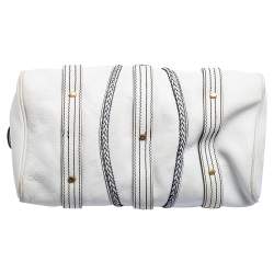 Pre Owned Valentino White Leather Catch Satchel