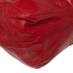 Pre Owned Valentino Red Leather Nuage Bow Hobo