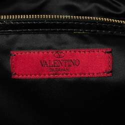 Pre Owned Valentino Multicolor Patent Leather And Silk Organza Rosier Tote